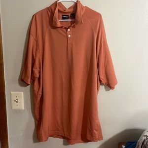 Ping Golf Polo Shirt XXL Men Short Sleeve Burnt Orange dry fiber UV protection